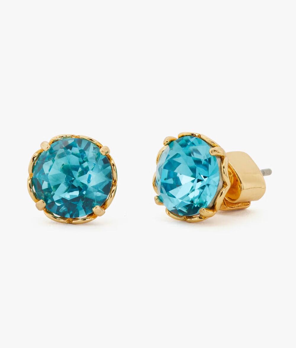 Kate Spade That Sparkle Round Earrings Blue